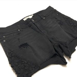 Torrid black denim jean shorts